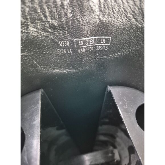 Stuart Weitzman Women's Black Esme Belted Leather Zip Boots Size 6.5 B SJ330 - Picture 7 of 7